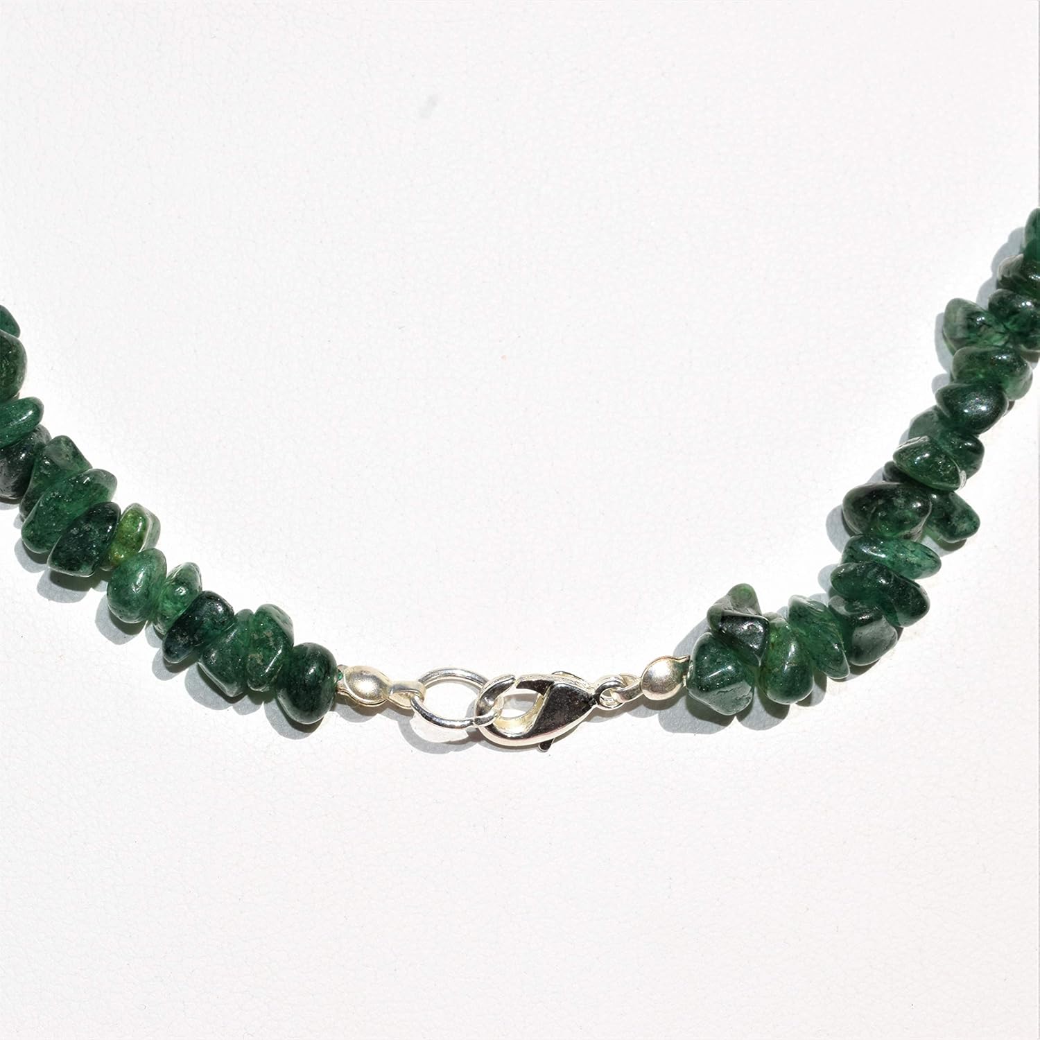 Green Zenergy Gems Selenite Charged Natural Gemstone Chip Necklace